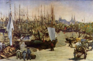  Bord Painting - The Port of Bordeaux Eduard Manet